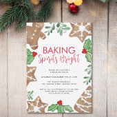 Weihnachts-Cookie-Austausch Backbrillen hell Einladung