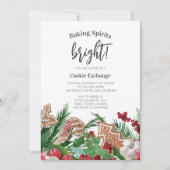Weihnachts-Cookie-Austausch Backbrillen hell Einladung (Vorderseite)