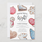 Weihnachts-Cookie-Austausch Backbrillen hell Einladung (Vorderseite)