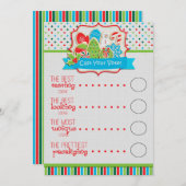 Weihnachts-Cookie-Austausch Stimmzettel (Vorne/Hinten)