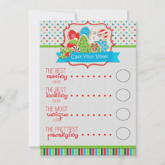 Weihnachts-Cookie-Austausch Stimmzettel