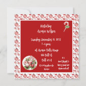 Weihnachts-Cookie-Austausch und Tee-Party Einladung (Rückseite)