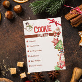 Weihnachts-Cookie-Austauschkarte Begleitkarte