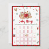 Weihnachts-Cookie Baby Bingo Baby Showcard Einladung (Vorderseite)