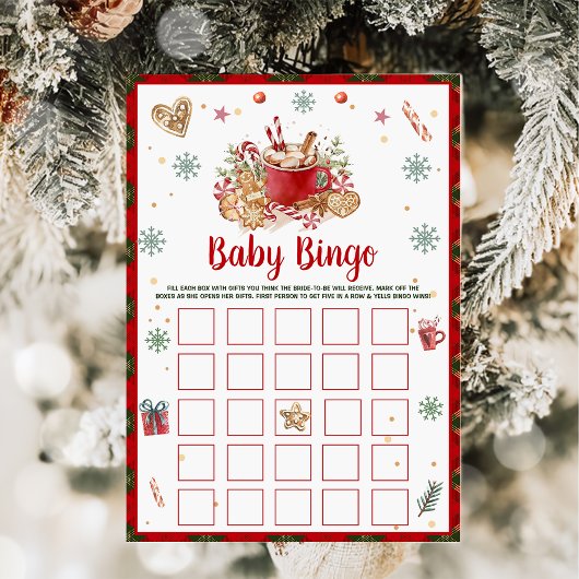 Weihnachts-Cookie Baby Bingo Baby Showcard Einladung