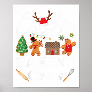 Weihnachts-Cookie Backen Crew Familienbackteam Fu Poster