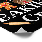 Weihnachts-Cookie Backen Crew Familienbackteam Fu Poster (Ecke)