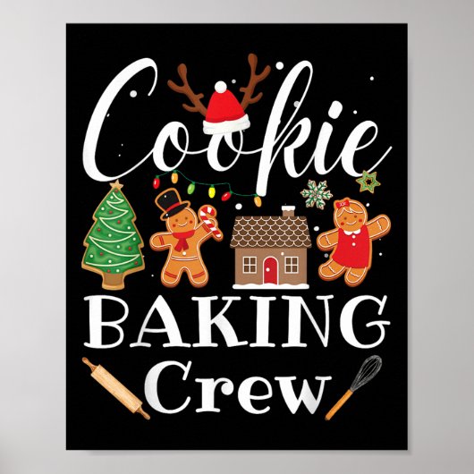 Weihnachts-Cookie Backen Crew Familienbackteam Fu Poster (Vorne)