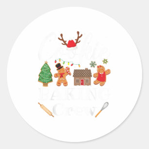 Weihnachts-Cookie Backen Crew Familienbackteam Fu Runder Aufkleber
