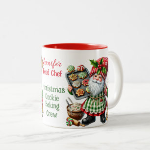 Weihnachts-Cookie Backen Crew - Gnome Koch Zweifarbige Tasse