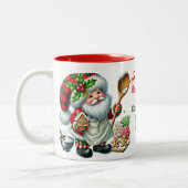 Weihnachts-Cookie Backen Crew - Gnome Koch Zweifarbige Tasse (Links)