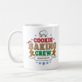 Weihnachts-Cookie Backen Crew Personalisiert Urlau Kaffeetasse (Links)