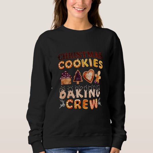 Weihnachts-Cookie Backen Crew Xmas Cookie Exchange Sweatshirt (Vorderseite)
