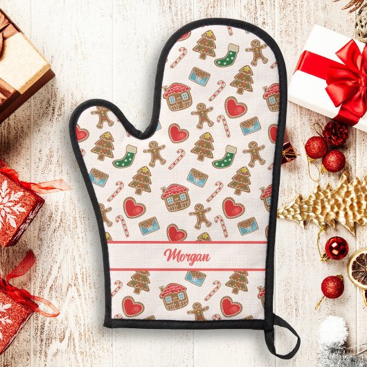 Weihnachts-Cookie Backmuster benutzerdefinierten T Ofenhandschuh