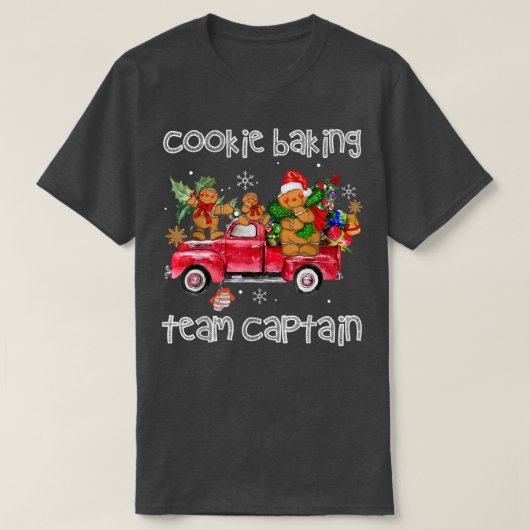 Weihnachts-Cookie Backteam Kapitän Funny T-Shirt (Design vorne)