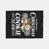 Weihnachts-Cookie Baking Team Funny Weihnachten Ha Fleecedecke (Vorderseite (Horizontal))