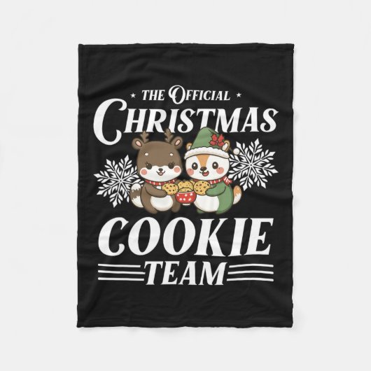 Weihnachts-Cookie Baking Team Funny Weihnachten Ha Fleecedecke (Vorderseite)