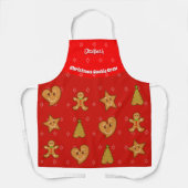 Weihnachts-Cookie Crew-Lebkuchen Pals-Red M Schürze (Vorderseite)