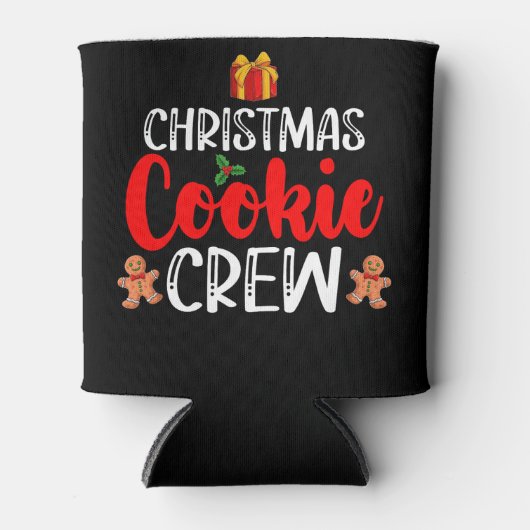 Weihnachts-Cookie Crew Pajamas Weihnachtsfeiertag Dosenkühler (Vorderseite)