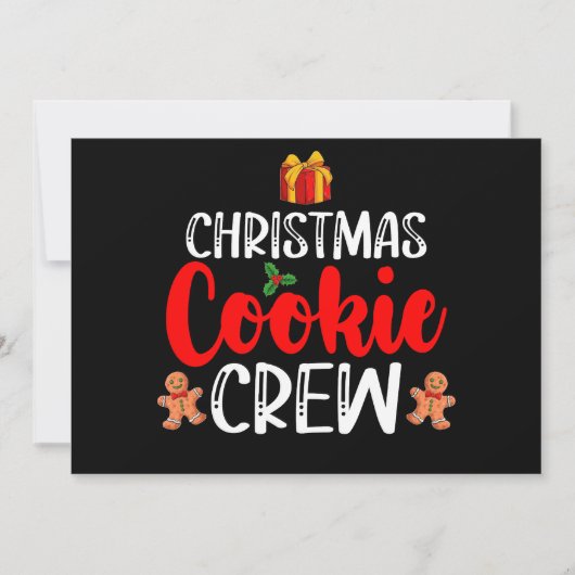 Weihnachts-Cookie Crew Pajamas Weihnachtsfeiertag Einladung (Vorderseite)