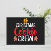 Weihnachts-Cookie Crew Pajamas Weihnachtsfeiertag Einladung (Stehend Vorderseite)