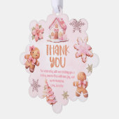 Weihnachts-Cookie-Dekoration Party vielen Dank Fot Ornament Karte (Linke Ecke)