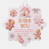 Weihnachts-Cookie-Dekoration Party vielen Dank Fot Ornament Karte (Vorderseite)