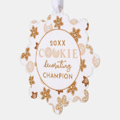 Weihnachts-Cookie-Dekorationspreis Ornament Karte (Linke Ecke)
