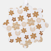 Weihnachts-Cookie-Dekorationspreis Ornament Karte (Rückseite)