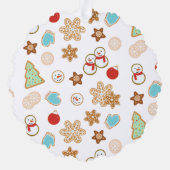 Weihnachts-Cookie-Dekorationspreis Ornament Karte (Rückseite)
