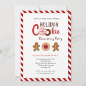 Weihnachts-Cookie Dekorieren Party einladen Ankündigung (Vorderseite)