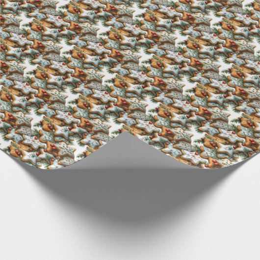Weihnachts-Cookie Design Geschenkpapier Wrapping (Ecke)