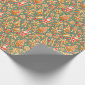 Weihnachts-Cookie-Design Weihnachtswrapping Papier Geschenkpapier (Ecke)