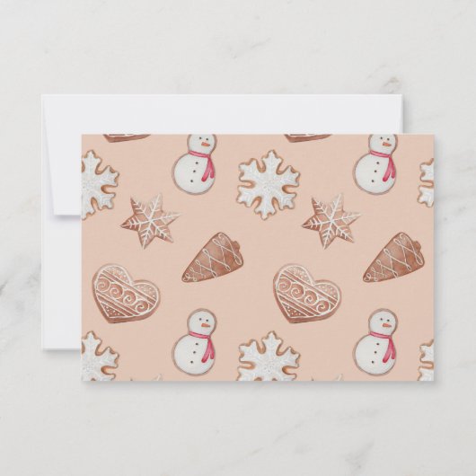 Weihnachts-Cookie-Exchange Dankeskarte (Rückseite)