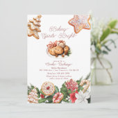 Weihnachts-Cookie-Exchange Einladung (Stehend Vorderseite)