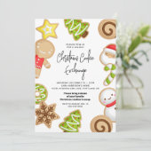 Weihnachts-Cookie-Exchange-Feier Einladung (Stehend Vorderseite)