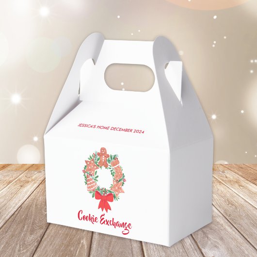 Weihnachts-Cookie-Exchange-Party-Austausch Geschenkschachtel
