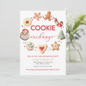 Weihnachts-Cookie-Exchange-Party Einladung (Stehend Vorderseite)