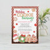 Weihnachts-Cookie-Exchange-Party Einladung (Stehend Vorderseite)