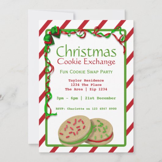 Weihnachts-Cookie-Exchange-Party Einladung (Vorderseite)
