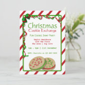Weihnachts-Cookie-Exchange-Party Einladung (Stehend Vorderseite)