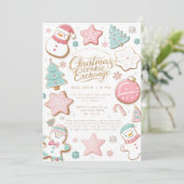 Weihnachts-Cookie-Exchange-Party Einladung (Stehend Vorderseite)