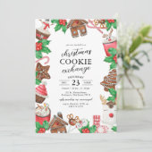 Weihnachts-Cookie-Exchange-Party Einladung (Stehend Vorderseite)
