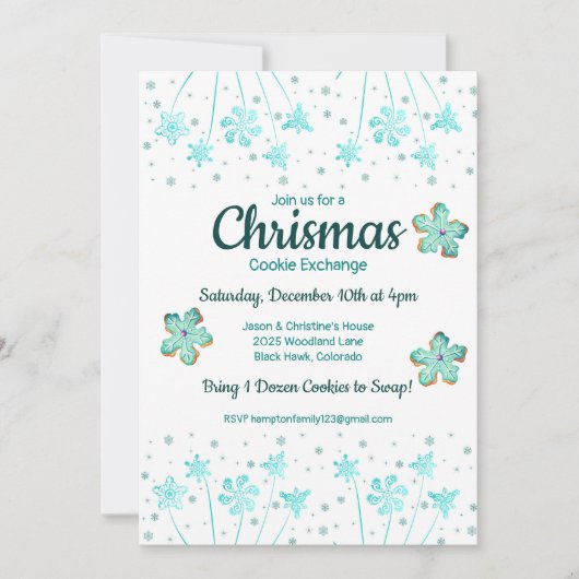 Weihnachts-Cookie-Exchange-Party Einladung (Vorderseite)