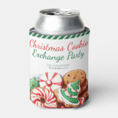 Weihnachts-Cookie-Exchange-Party feierlich grün Dosenkühler (Kanne Vorderseite)