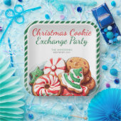 Weihnachts-Cookie-Exchange-Party feierlich grün Pappteller (Party)