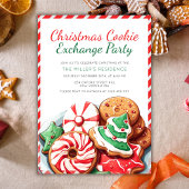 Weihnachts-Cookie-Exchange-Party Feierlich Rot Einladung
