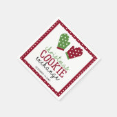 Weihnachts-Cookie Exchange Party Feiertage Oven Mi Serviette (Ecke)