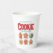 Weihnachts-Cookie-Exchange-Party Pappbecher (Vorderseite)