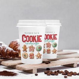 Weihnachts-Cookie-Exchange-Party Pappbecher